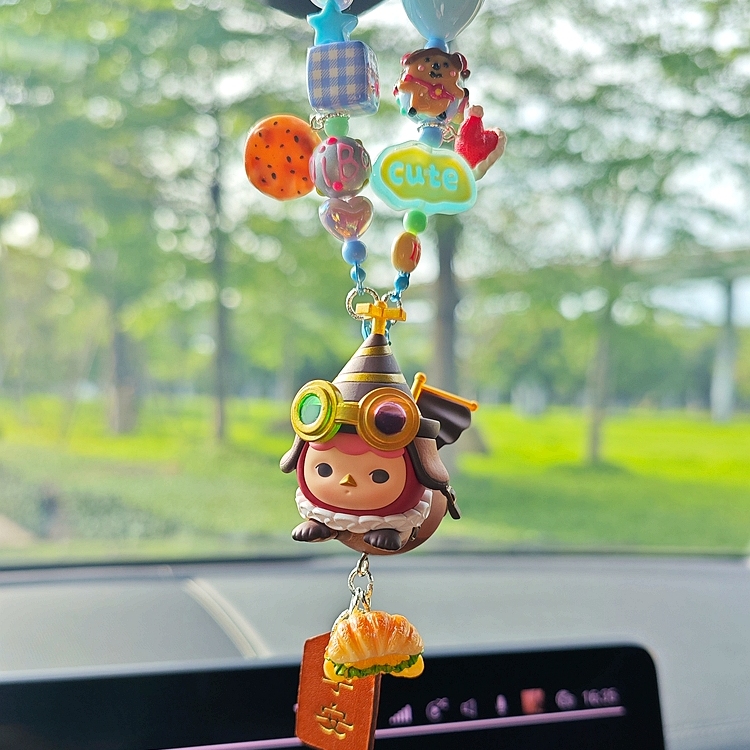 正版PUCKY毕奇飞行系车挂件汽车内饰吊坠装饰后视镜网红挂饰礼物