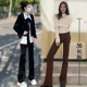 裤 175西装 高个子加长女裤 微喇叭西装 超长垂感修身 长裤 面料喇叭裤