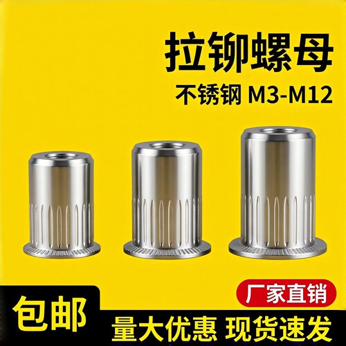 不锈钢沉头平头铆螺母GB17880
