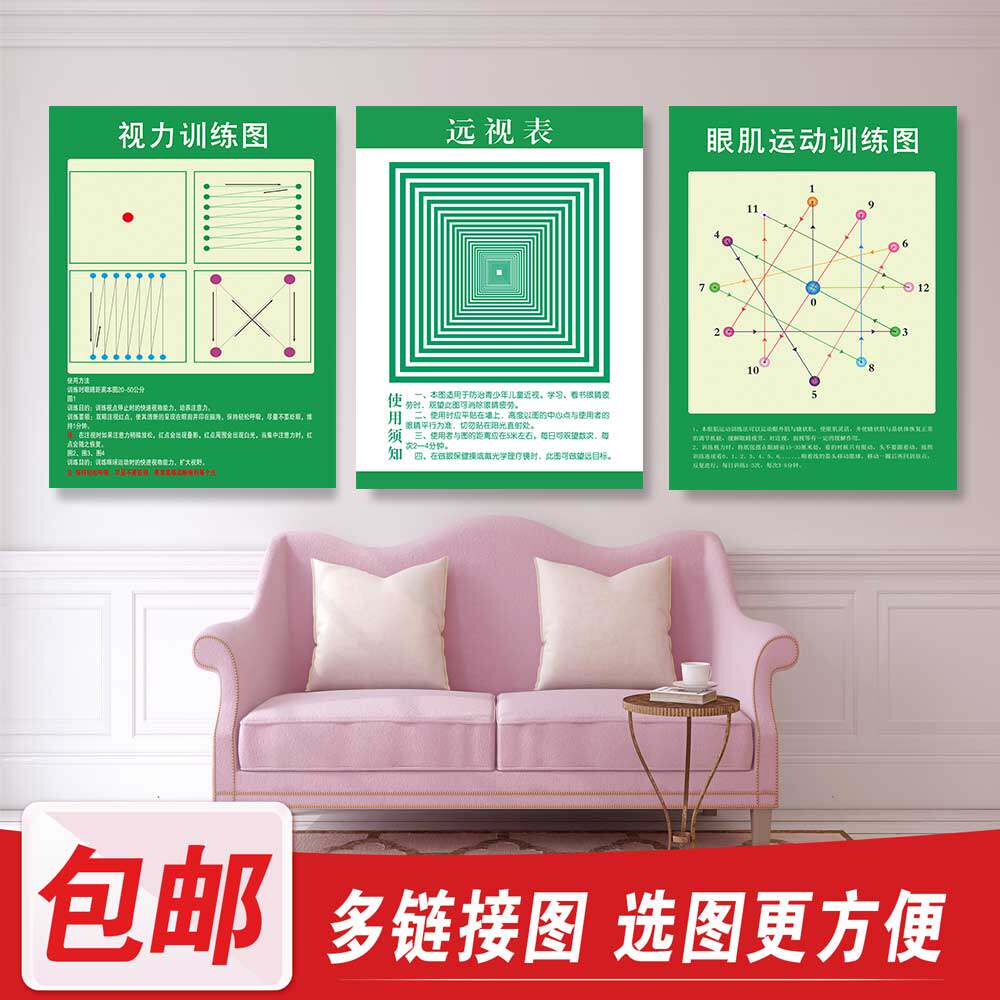 眼肌运动训练图宣传海报高清