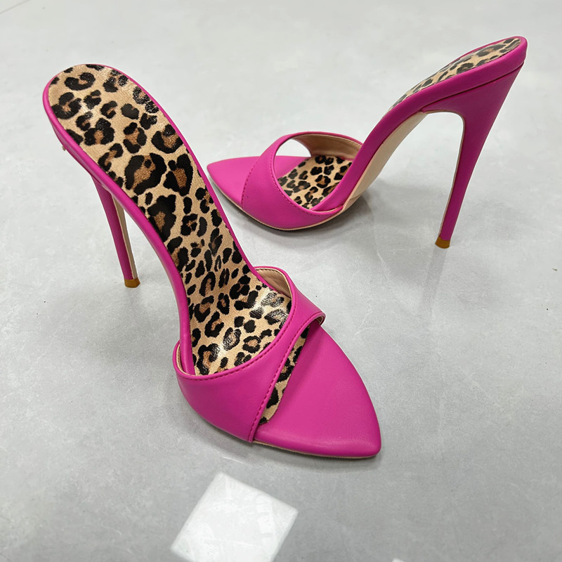 可尚佳12cm高跟凉鞋细跟尖头