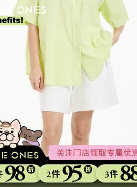 RTHEONES美式复古刺绣大R休闲中裤短裤女夏季宽松休闲裤