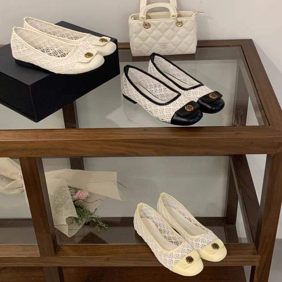 2026新款小香风单鞋女夏外穿时尚平底镂空懒人鞋英伦风芭蕾舞鞋,女鞋,玛丽珍鞋,淘宝优惠券,粉丝福利购,淘宝优惠卷