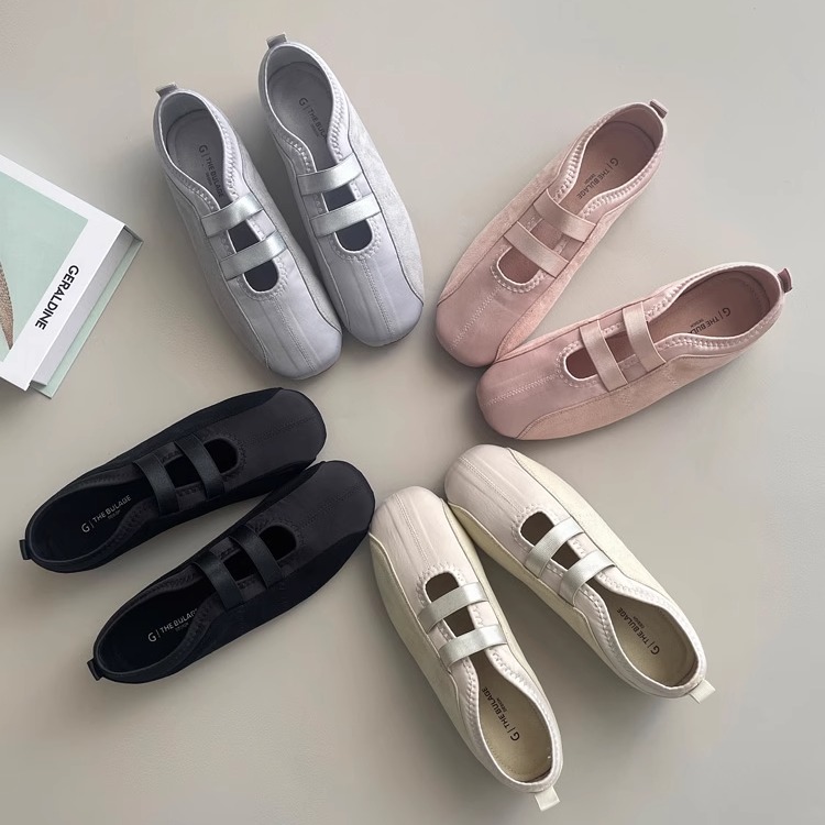 BULAGE法式真丝绸缎玛丽珍鞋韩版百搭平底蝴蝶结芭蕾舞浅口单鞋