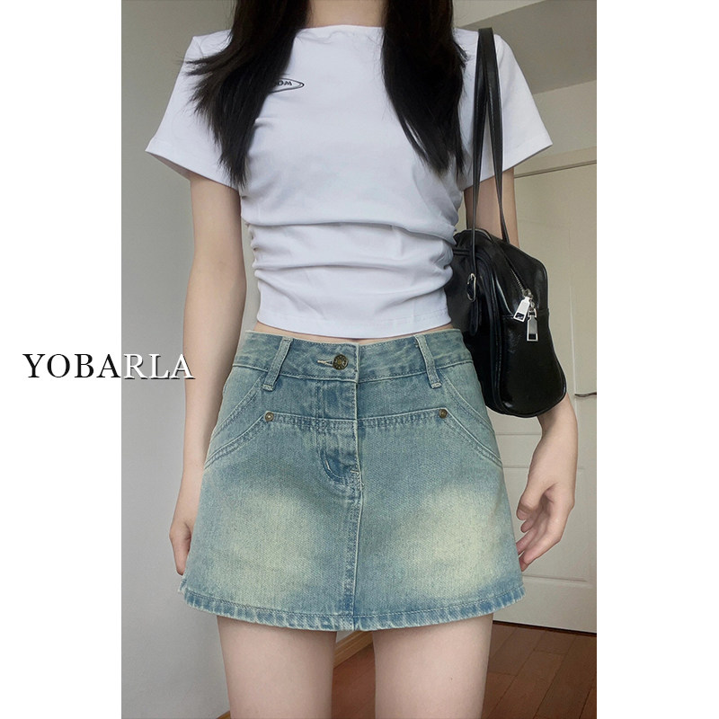 高腰牛仔短裙裤女夏季大