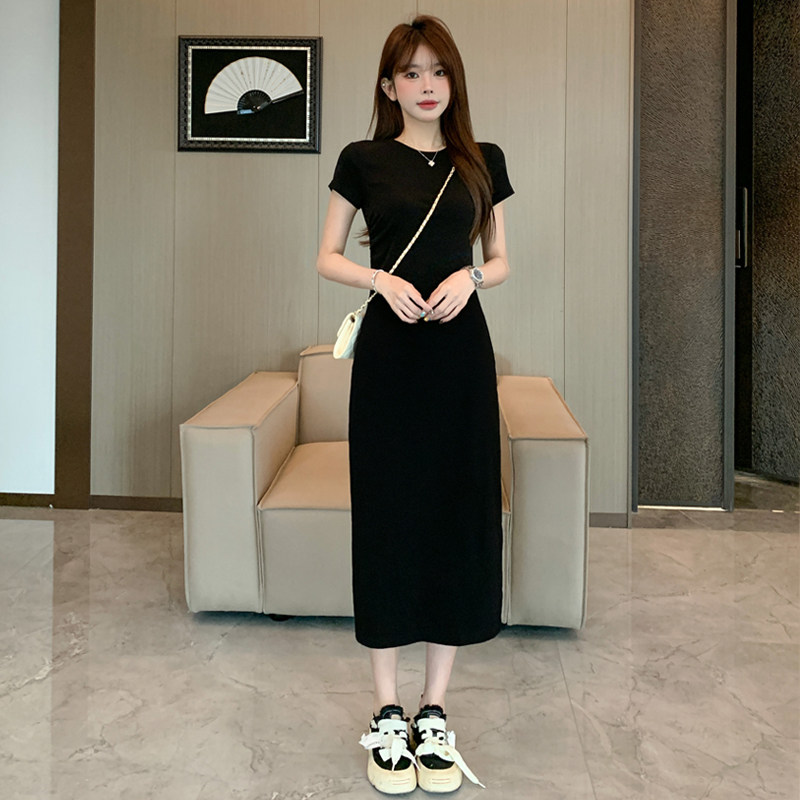 黑色洋装夏季女气质长裙2
