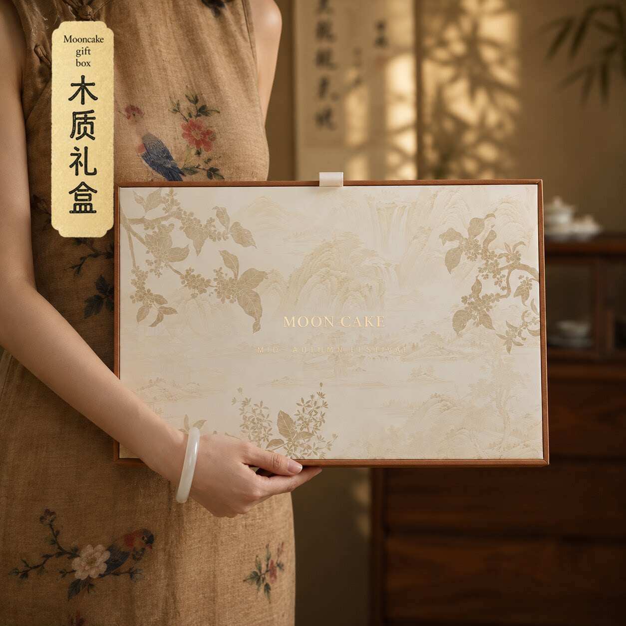 月饼礼盒月饼包装盒中秋礼盒空盒高端礼品包装盒精美款8粒装盒子图片