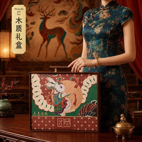 月饼礼盒中秋月饼包装盒礼品盒空盒子高档高端包装盒大气上档次款