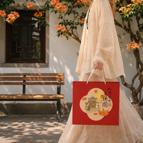月饼礼盒中秋节礼盒空盒月饼包装盒高档礼品包装盒精美大气盒子