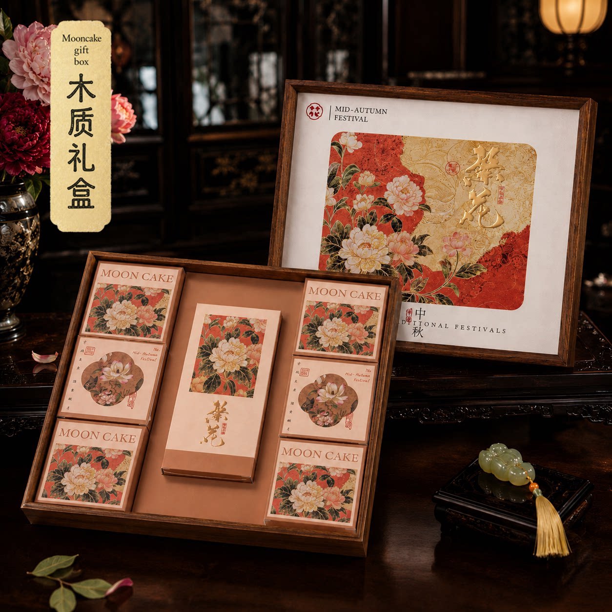 月饼礼盒冰皮月饼包装盒中秋礼盒空盒高端礼品包装盒精美款盒子