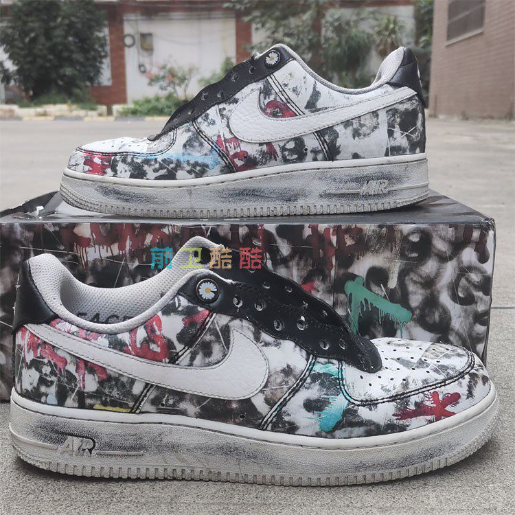 af1小权志龙1.0刮刮乐球鞋定制diy空军涂鸦小雏菊代刮客制服务