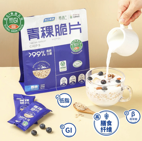 奇正青稞藏晶青稞脆片低GI代餐