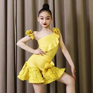 2025新款 高級感練功服少兒專業(yè)表演訓(xùn)練套裝 拉丁舞演出服女童夏季