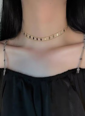 高级感洋气项链高端简约锁骨链