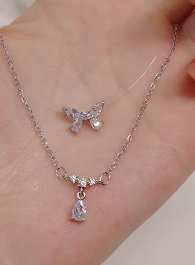 轻奢锆石项链气质百搭锁骨链