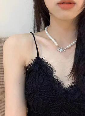 小众气质网红锁骨星球项链