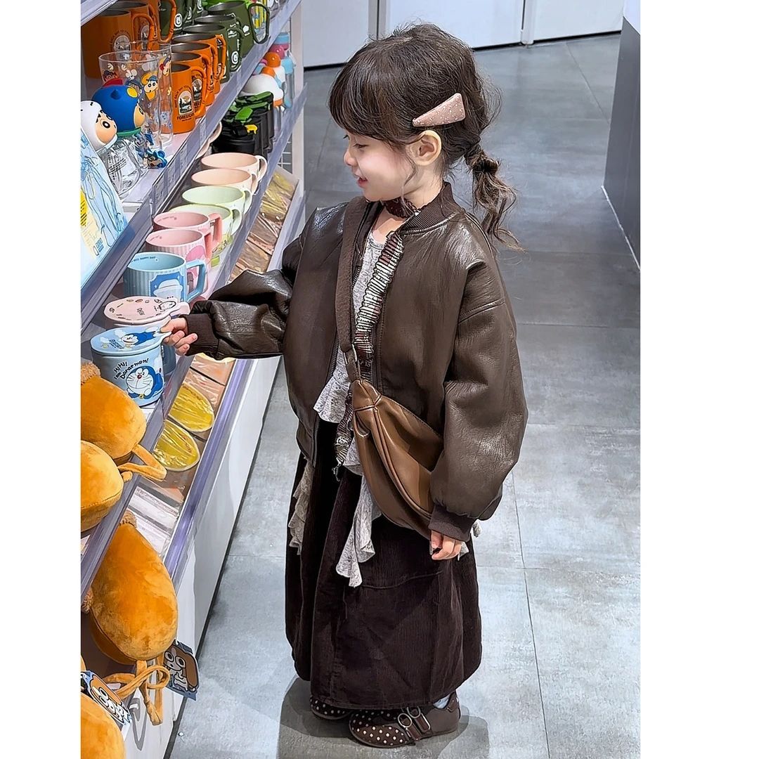 儿童皮衣2026春秋新款童装韩版男女童痞帅港风机车服潮酷夹克洋气