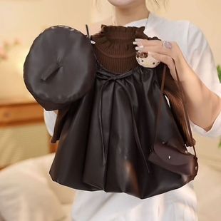 2026秋季新品女童时尚美拉德背心花苞裙洋气秋款复古裙子软皮上衣