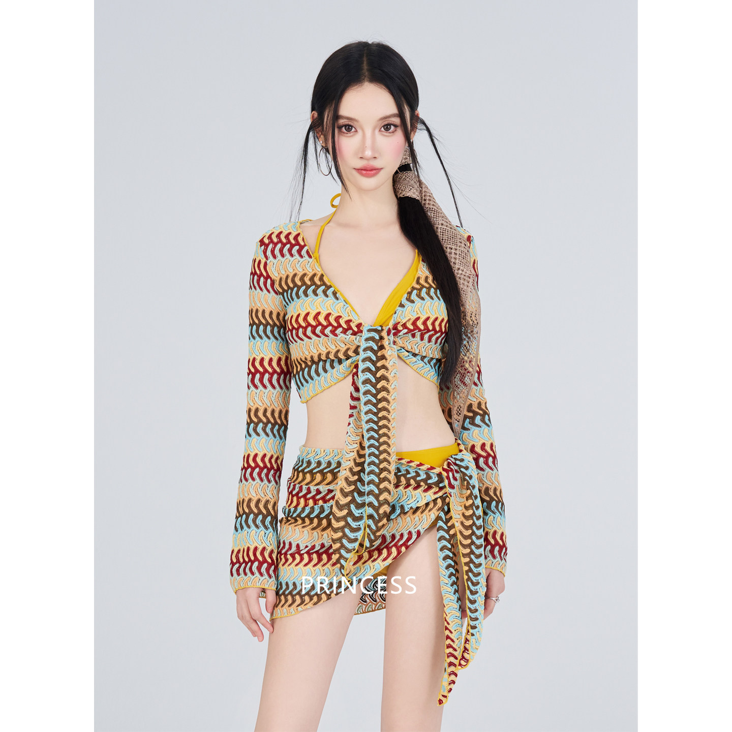 在逃公主泳衣女高级感2026年新款绝美分体四件套性感比基尼泡温泉