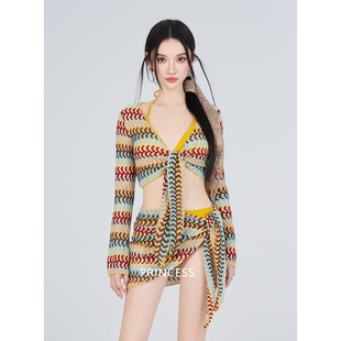 在逃公主泳衣女高级感2026年新款绝美分体四件套性感比基尼泡温泉