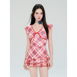 高级感连体绝美纯欲少女遮肚显瘦 爆款 在逃公主泳衣女款 2025年新款