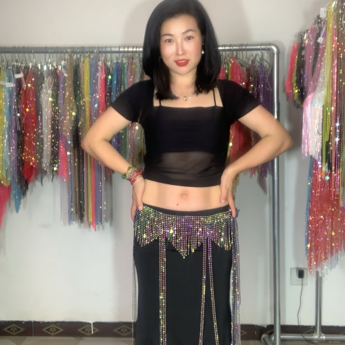 小妍家“精品奥钻”肚皮舞新款腰链流星大钻精致简约百搭东方舞链