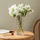 简约大号玻璃花瓶透明水养富贵竹玫瑰百合插干花客厅桌面装 饰摆件