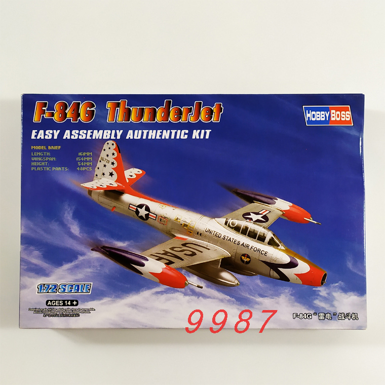 F84G战斗机    小号手1:72拼装飞机战机模型1/72模型1比72模型