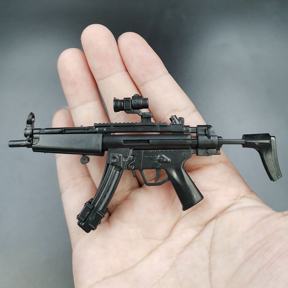 MP5枪1比6模型1/6兵人玩具4D拼装绝地求生战地游戏潮玩MG42摆件