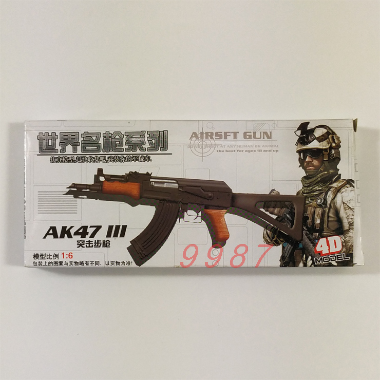 AK47III突击步枪  1/6枪模型 1:6枪模型4D拼装军事模型兵人枪配件