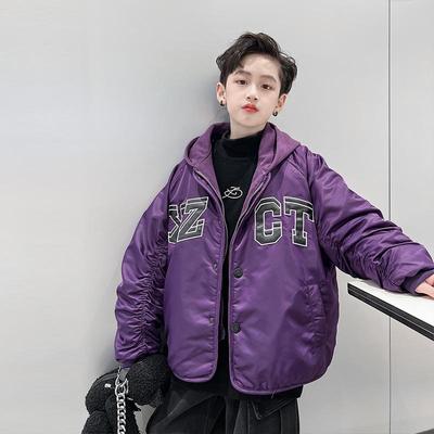 男童假两件可拆卸羽绒服