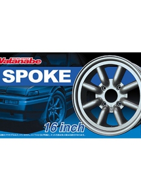 青岛社 1/24 RS Watanabe 8 Spork 16寸 轮圈连轮胎模型 05248