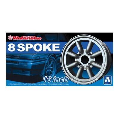 青岛社 1/24 RS Watanabe 8 Spork 16寸 轮圈连轮胎模型 05248