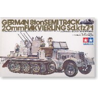 田宫拼装战车模型 1/35 Sd.Kfz7/1 8吨半履带对空战车 35050