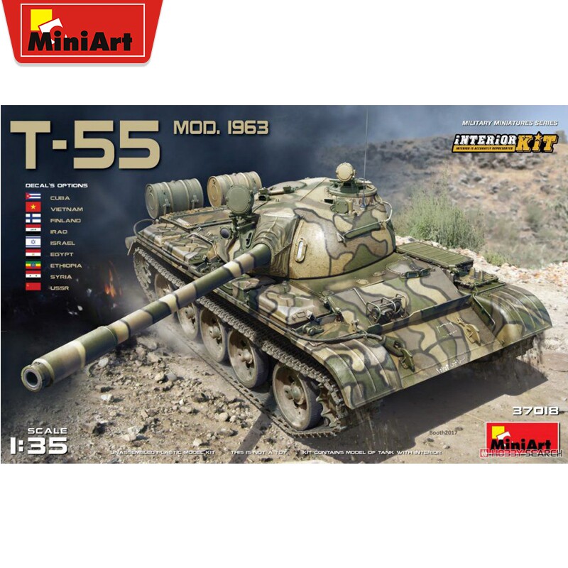 Miniart 1/35 苏联 T-55A坦克 mod1963 拼装模型 37018