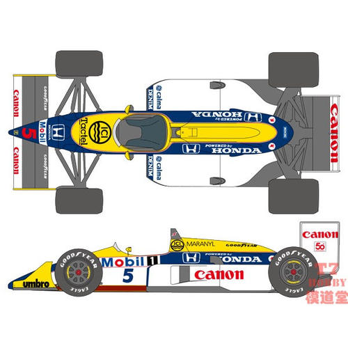 SHUNKO 模型水贴 1/20 FW11B 1987 配田 D339