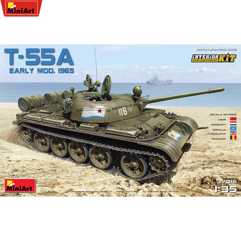 Miniart 1/35 T-55A中型坦克早期型.1965(含内构) 37016