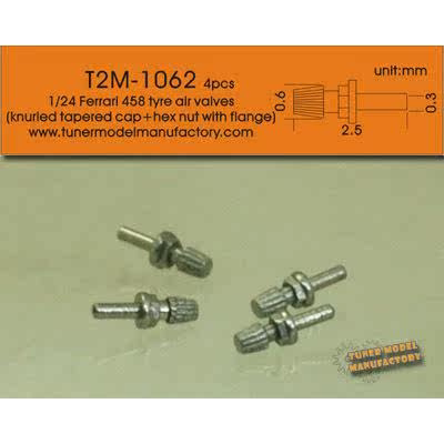 T2M 改造件 1/24 法拉利 458 轮胎 气门阀 1062
