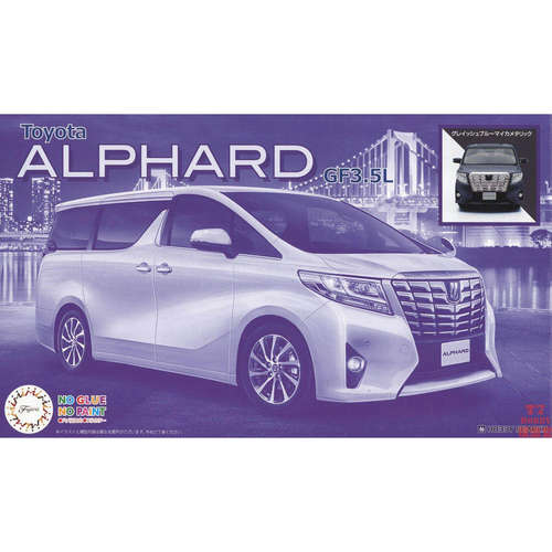 富士美 1/24 免胶免色车模 丰田 ALPHARD GF3.5L 灰蓝云母 06663