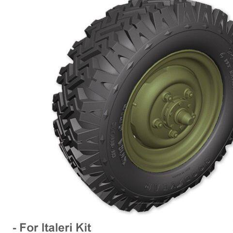 FAT FROG1/35车轮模型Extra Grip 7.50-16路虎II/III 109 FW35003