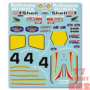 MSM 模型水贴 1/12 Honda NSR500 1986 Rothmans 配田 MSMD072