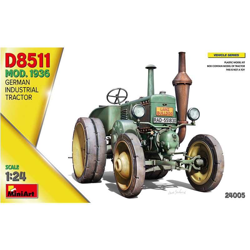 MiniArt 1/24德国工业拖拉机D8511 1936年型拼装模型 24005