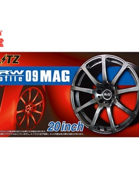 青岛社 1/24 BRW Profile 09 Mug 20寸 轮圈连轮胎模型 05518