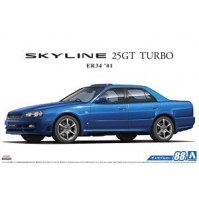 青岛社 1/24拼装车模 Nissan BNR34 Skyline 25GT Turbo 01 05533