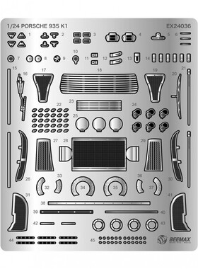 BEEMAX 1/24 Porsche 935 1979 M Class 模型蚀刻片 EX24036