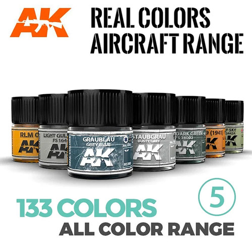 西班牙AK REAL真实色漆 飞机颜色 单漆10ml RC302-RC325