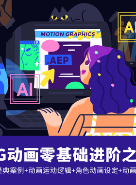 MG动效设计动画课程AE基础知识零基础入门到精通课程