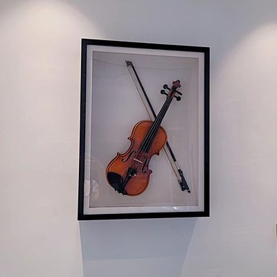 小提琴相框中空立体标本框简约