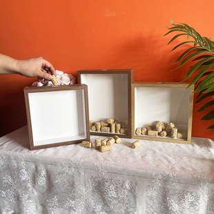 红酒塞展示框葡萄酒软木塞相框酒瓶瓶塞收纳盒收集收藏酒柜啤酒