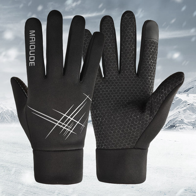 GLOVES FOR WOMEN WINTER RIDING ELECTRIC CAR WINDPROOF WARM AND WINDPROOF DRIVING ANTI-SKID TOUCH SCREEN WINTER CYCLING GLOVES MEN